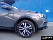Installing a set of spacers to increase the ground clearance Lada Vesta Cross Lift Kits (leveling kits and coil spacer\strut spacer)
