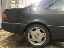 Installing a set of spacers to increase the ground clearance Mersedes S140 AMG coupe Lift Kits (leveling kits and coil spring spacer\strut spacer)