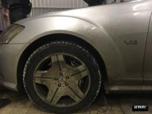 Installing a set of spacers to increase the ground clearance Mercedes-Benz S-klasse V (W221) Lift Kits (leveling kits and coil spring spacer\strut spacer)