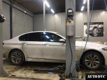 Installing a set of spacers to increase the ground clearance BMW 5er VI Lift Kits (leveling kits and coil spring spacer\strut spacer)