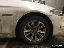 Installing a set of spacers to increase the ground clearance BMW 5er VI Lift Kits (leveling kits and coil spring spacer\strut spacer)