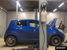 Installing a set of spacers to increase the ground clearance Chevrolet Spark III Lift Kits (leveling kits and coil spring spacer\strut spacer)
