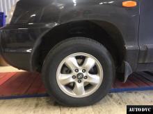 Installing a set of spacers to increase the ground clearance Hyundai Santa Fe Lift Kits (leveling kits and coil spring spacer\strut spacer)