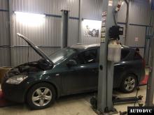 Installing a set of spacers to increase the ground clearance Kia Cee'd I Lift Kits (leveling kits and coil spring spacer\strut spacer)
