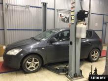 Installing a set of spacers to increase the ground clearance Kia Ceed Lift Kits (leveling kits and coil spring spacer\strut spacer)