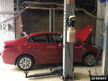 Installing a set of spacers to increase the ground clearance Kia Rio Lift Kits (leveling kits and coil spring spacer\strut spacer)