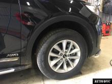 Installing a set of spacers to increase the ground clearance Kia Sorento Prime Lift Kits (leveling kits and coil spring spacer\strut spacer)