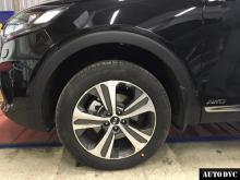Installing a set of spacers to increase the ground clearance Kia Sorento Prime Lift Kits (leveling kits and coil spring spacer\strut spacer)