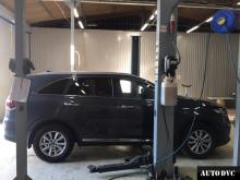 Installing a set of spacers to increase the ground clearance Kia Sorento III Prime Restyle Lift Kits (leveling kits and coil spring spacer\strut spacer)