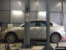 Installing a set of spacers to increase the ground clearance Mazda 3 I (BK) Lift Kits (leveling kits and coil spring spacer\strut spacer)