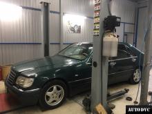 Installing a set of spacers to increase the ground clearance Mercedes-Benz S-klasse III (W140) Lift Kits (leveling kits and coil spring spacer\strut spacer)