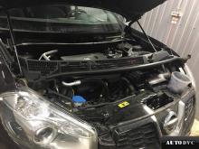 Installing a set of spacers to increase the ground clearance Nissan Qashqai I Lift Kits (leveling kits and coil spring spacer\strut spacer)