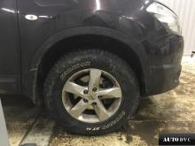 Installing a set of spacers to increase the ground clearance Nissan Qashqai I Lift Kits (leveling kits and coil spring spacer\strut spacer)