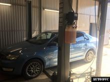 Installing a set of spacers to increase the ground clearance Skoda Rapid (leveling kits and coil spacer\strut spacer)