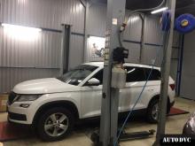 Installing a set of spacers to increase the ground clearance Skoda Kodiaq Kits (leveling kits and coil spacer\strut spacer)