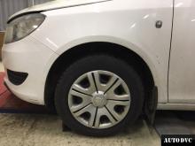 Installing a set of spacers to increase the ground clearance Skoda Roomster I Lift Kits (leveling kits and coil spring spacer\strut spacer)