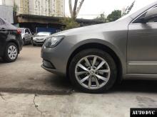 Installing a set of spacers to increase the ground clearance Skoda Superb II Restyle Lift Kits (leveling kits and coil spring spacer\strut spacer)