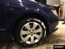Installing a set of spacers to increase the ground clearance Skoda Suberb Lift Kits (leveling kits and coil spring spacer\strut spacer)