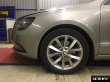 Installing a set of spacers to increase the ground clearance Skoda Superb II Restyle Lift Kits (leveling kits and coil spring spacer\strut spacer)