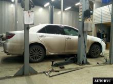 Installing a set of spacers to increase the ground clearance Toyota Camry VII (XV50) Lift Kits (leveling kits and coil spring spacer\strut spacer)