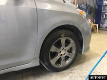 Installing a set of spacers to increase the ground clearance Toyota Sienna Lift Kits (leveling kits and coil spring spacer\strut spacer)